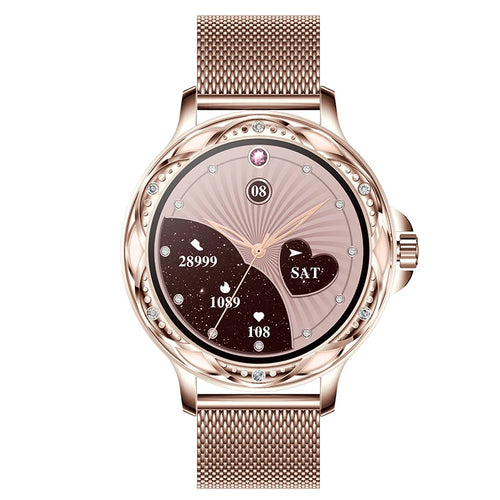 2023 New Smart Watch Women Fashionable Smartwatch Fitness Sports Watch With BT Call Blood Pressure Oxygen Ladies Wristwatch CF12